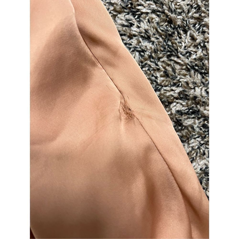 Free people silk skirt brown orange size large women’s bow copper flowy D97 - Picture 6 of 7